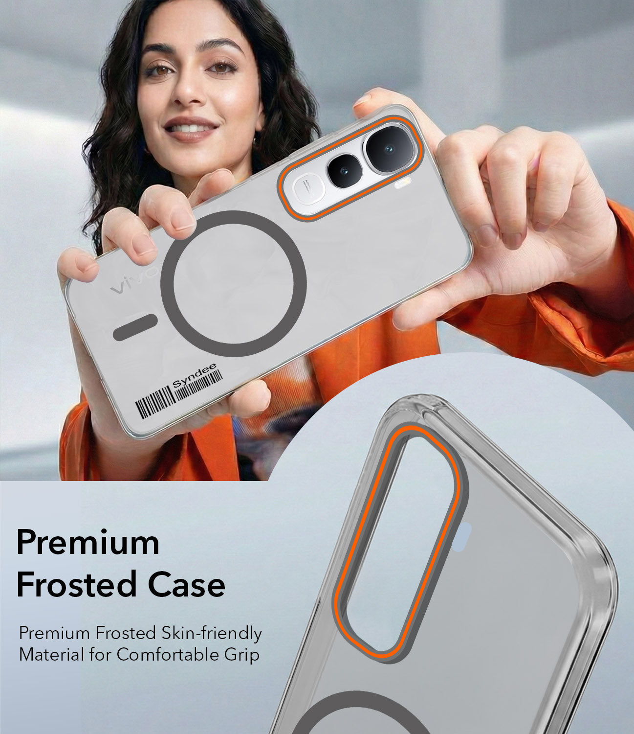 For Vivo Y400 Back Cover Case (Soft Touch | Camera Bump Protection | MagSafe Compatible | Matte Finish)