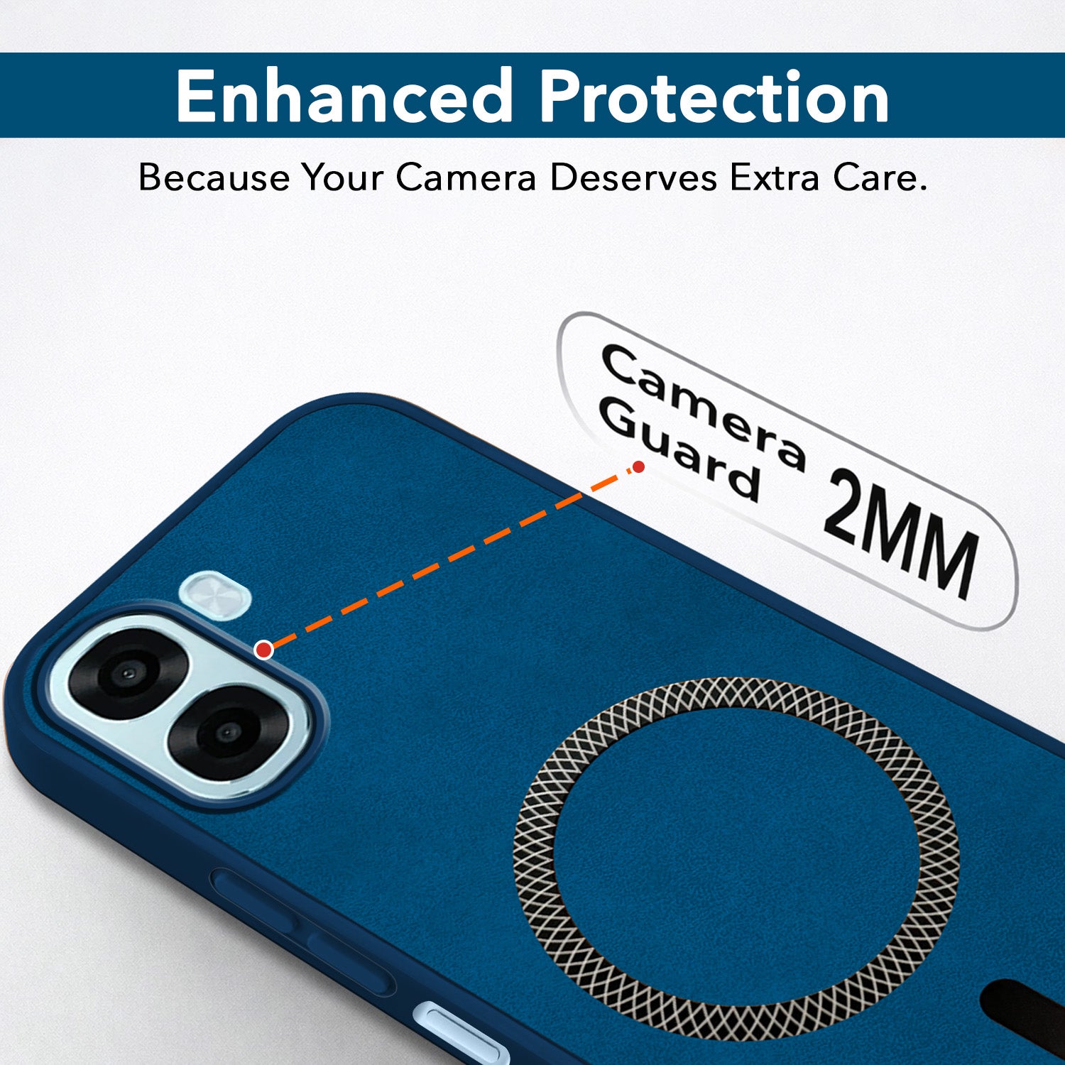 For Oppo A6X | Oppo A6S Back Cover Case Leather Finish (MagSafe Compatible Wireless Charging | Soft Touch | Camera Bump Protection)