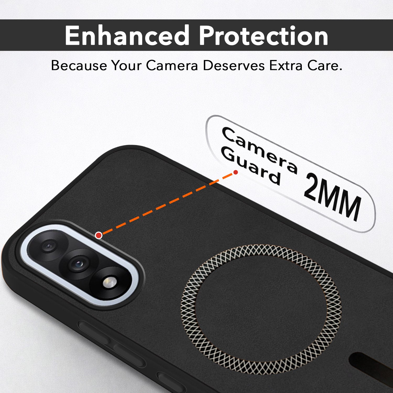 For Oneplus Nord 5 Back Cover Case Leather Finish (MagSafe Compatible Wireless Charging | Soft Touch | Camera Bump Protection)
