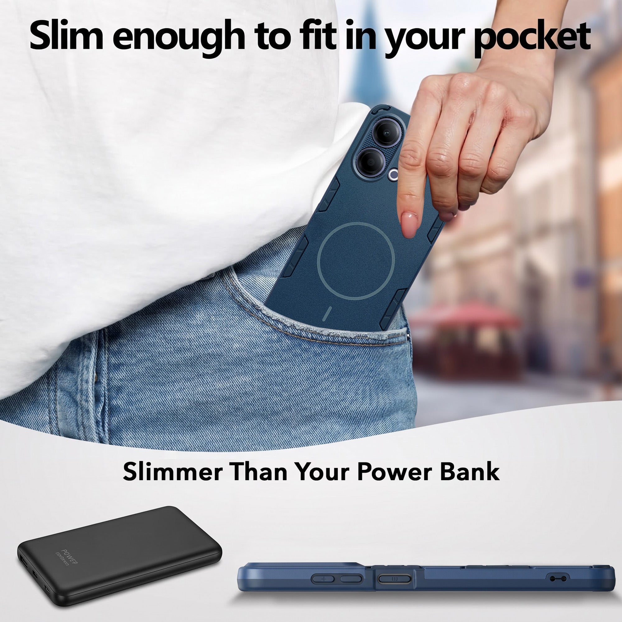 For Vivo Y11 | Vivo Y21 5G Back Cover Case (Slim Hybrid Armor | Shockproof Camera Protection | Rugged Dual Layer)