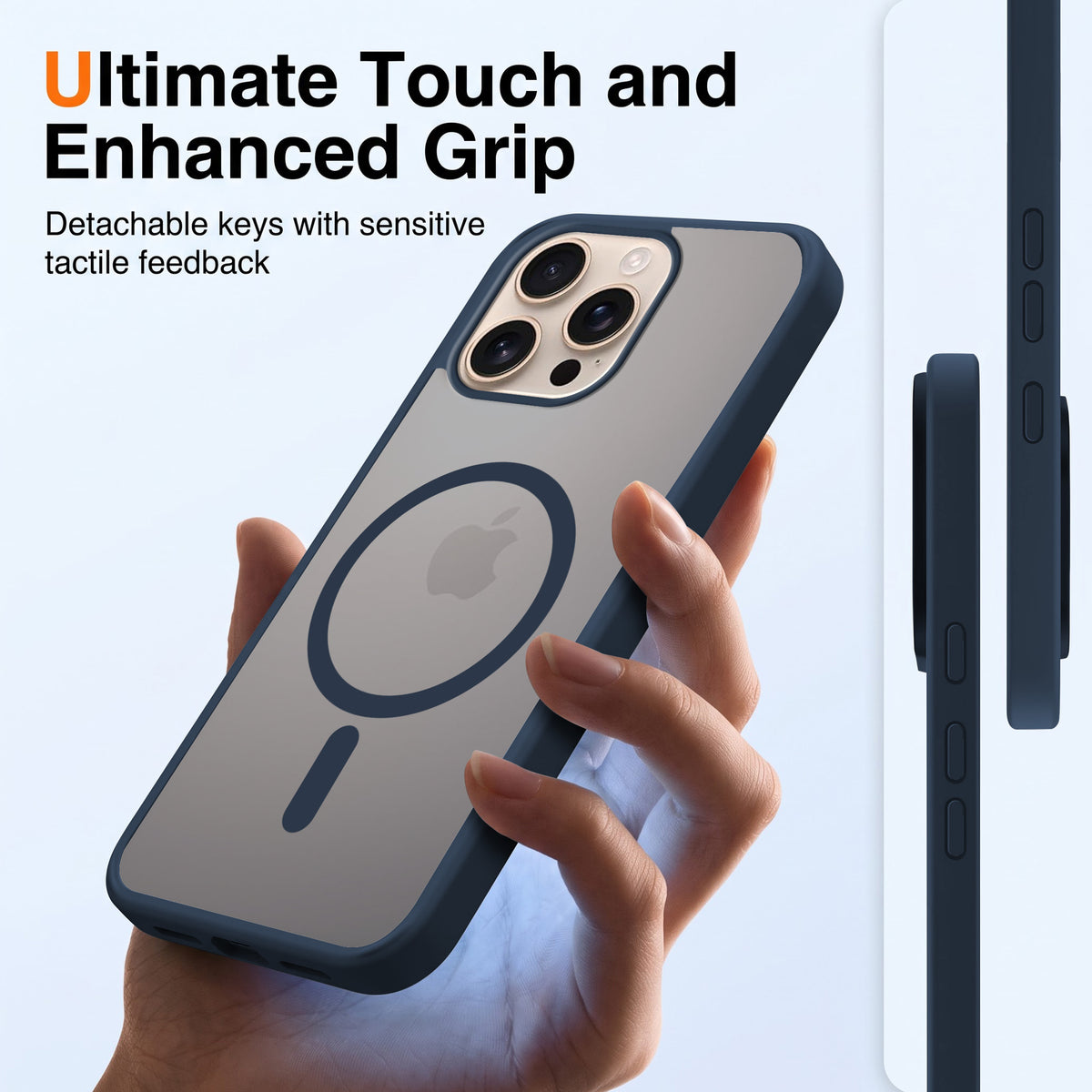 For Apple iPhone 16 Pro Matte Finish Back Case Cover (MagSafe Compatible | Translucent Soft Touch | Slim and Unbreakable)