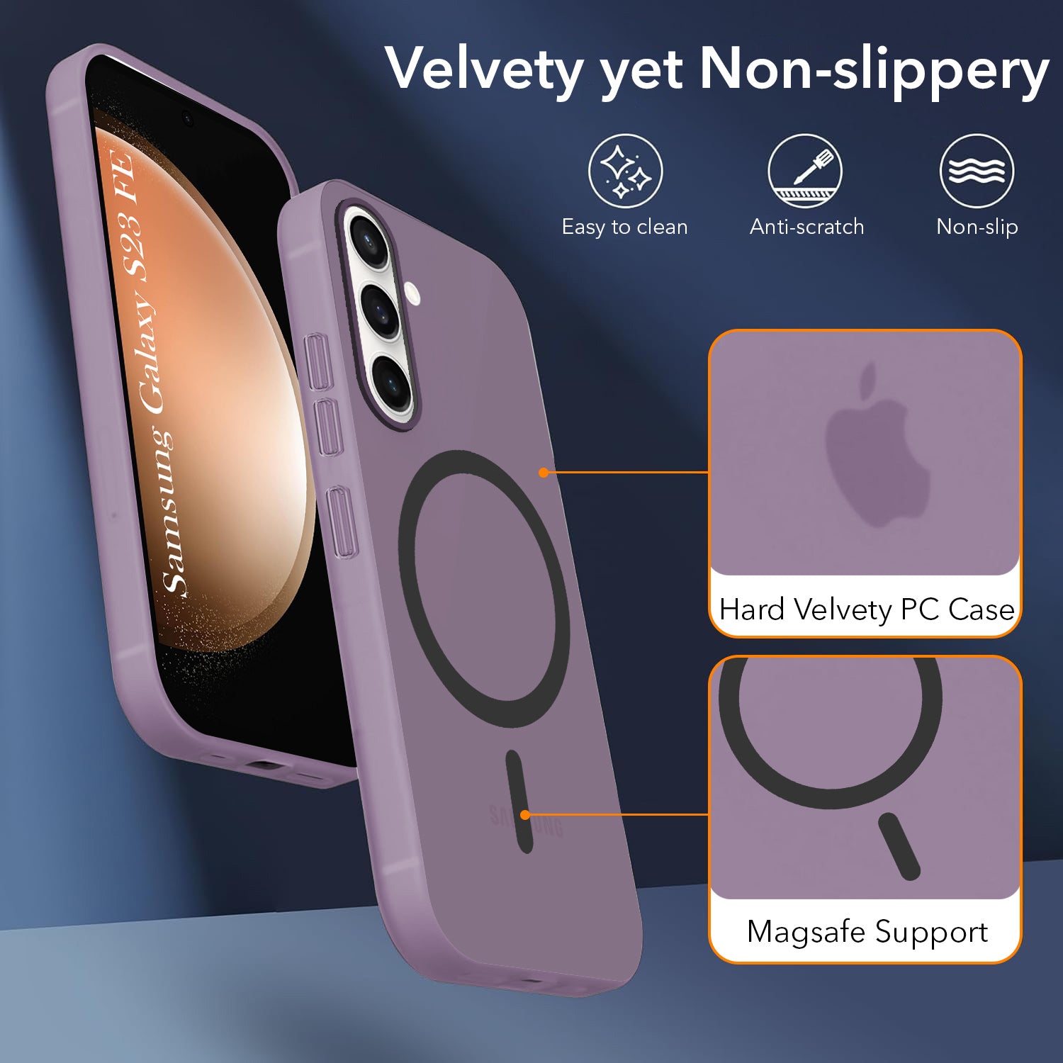 For Samsung Galaxy S23 FE 5G Back Cover Case (Frosted Matte Feel | MagSafe Compatible Wireless Charging | Polycarbonate Material)