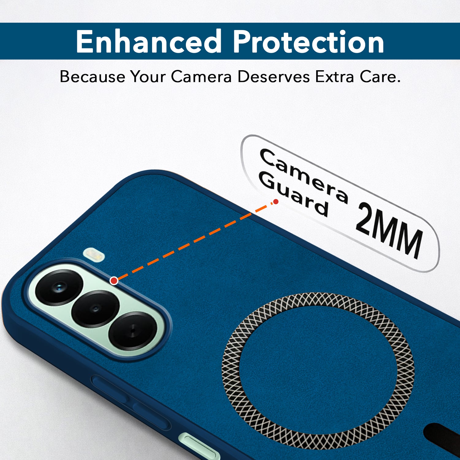 For OnePlus Nord CE 6 Lite Back Cover Case Leather Finish (MagSafe Compatible Wireless Charging | Soft Touch | Camera Bump Protection)