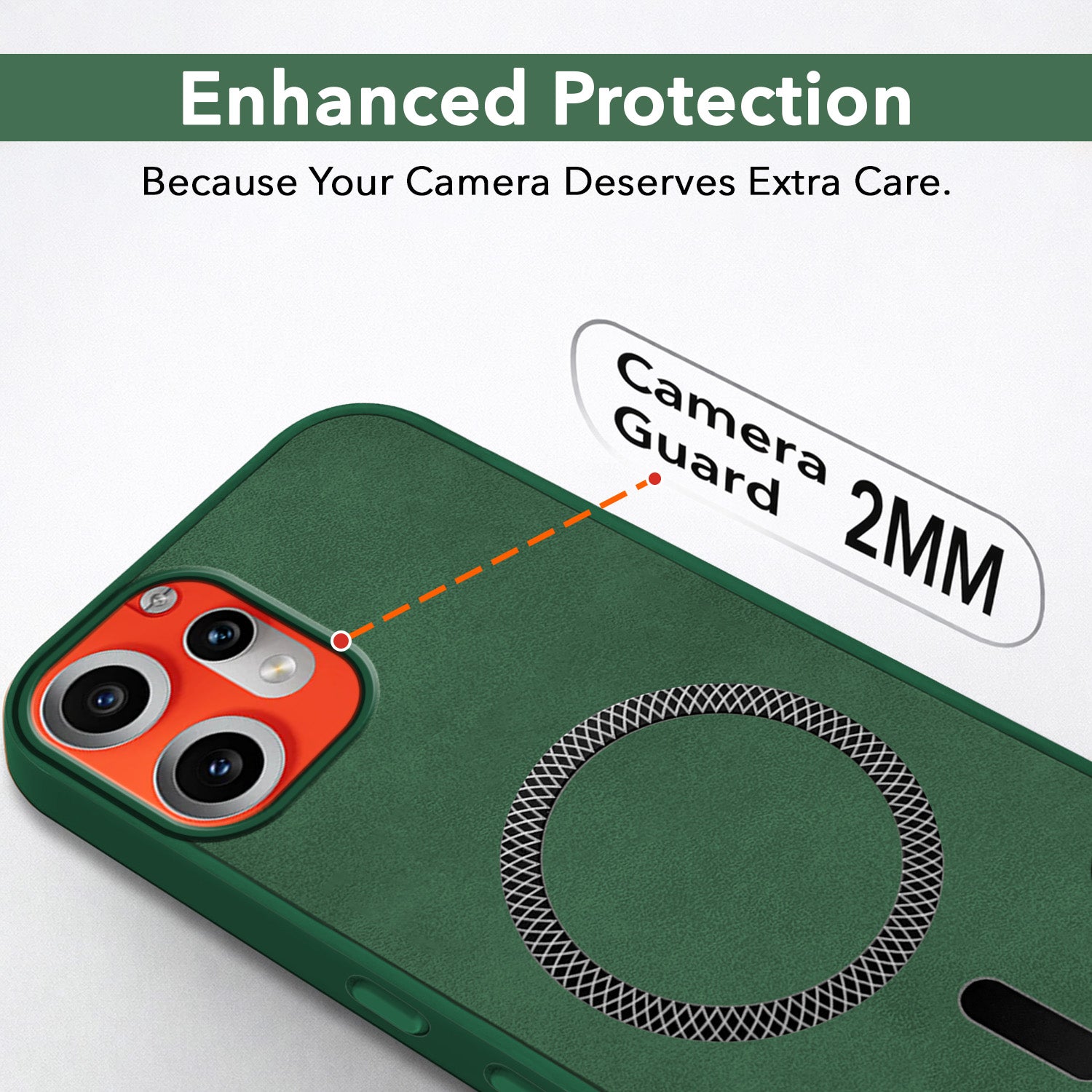 For Nothing CMF Phone 2 Pro Back Cover Case Leather Finish (MagSafe Compatible Wireless Charging | Soft Touch | Camera Bump Protection)