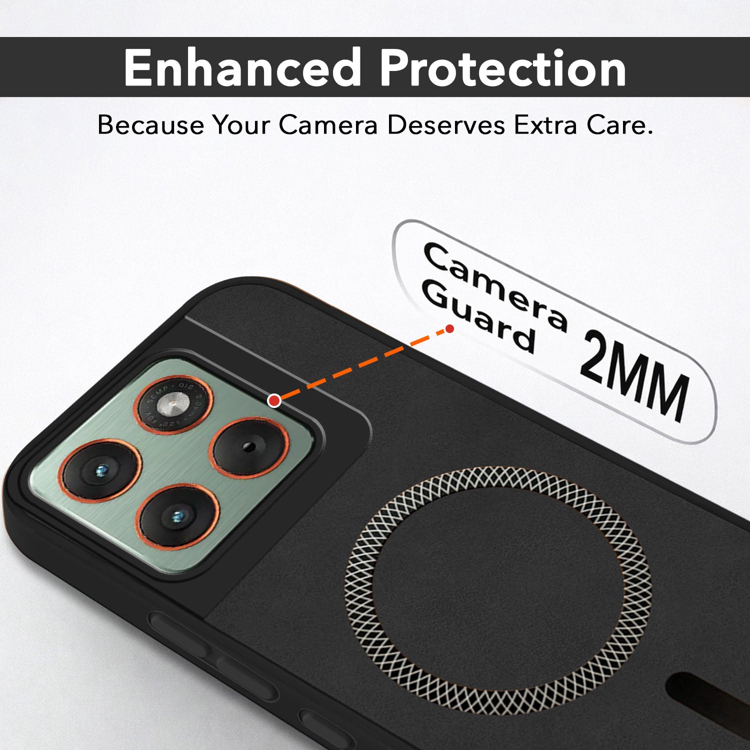 For Motorola Moto Edge 70 Back Case Cove Leather Finish (MagSafe Compatible Wireless Charging | Soft Touch | Camera Bump Protection)
