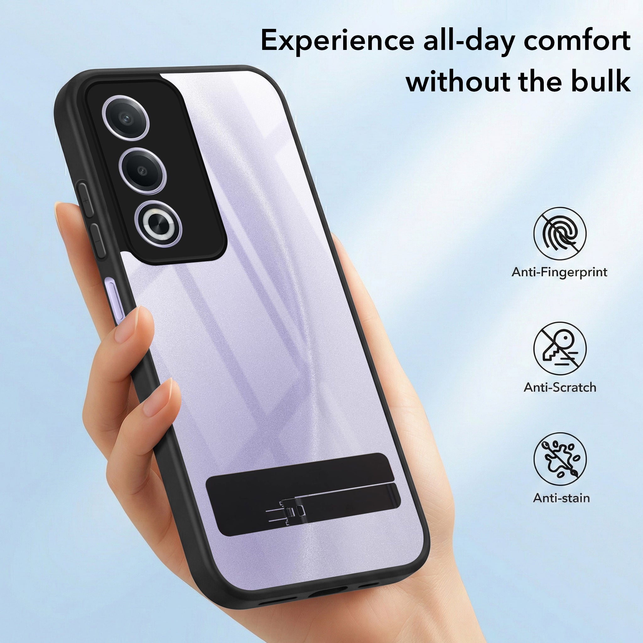 For Oppo A3 Pro 5G Back Cover Case (Built-in Stand | Lifetime Anti Yellow | Kickstand Shockproof | Camera Protection | MagSafe Compatible)