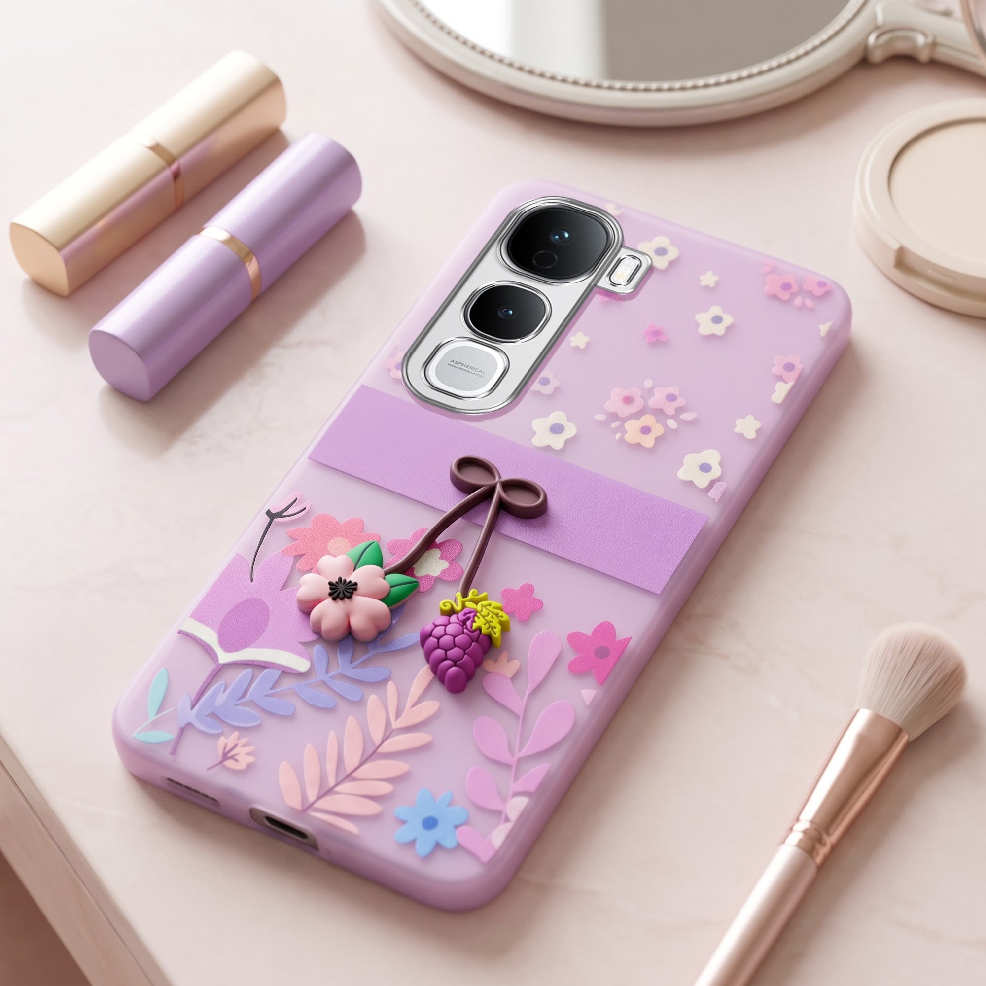 For Vivo Y400 Pro Back Cover Case (3D Cute Cartoons | Hard Back Side Soft | Matte Premium Finish | HD Printing)