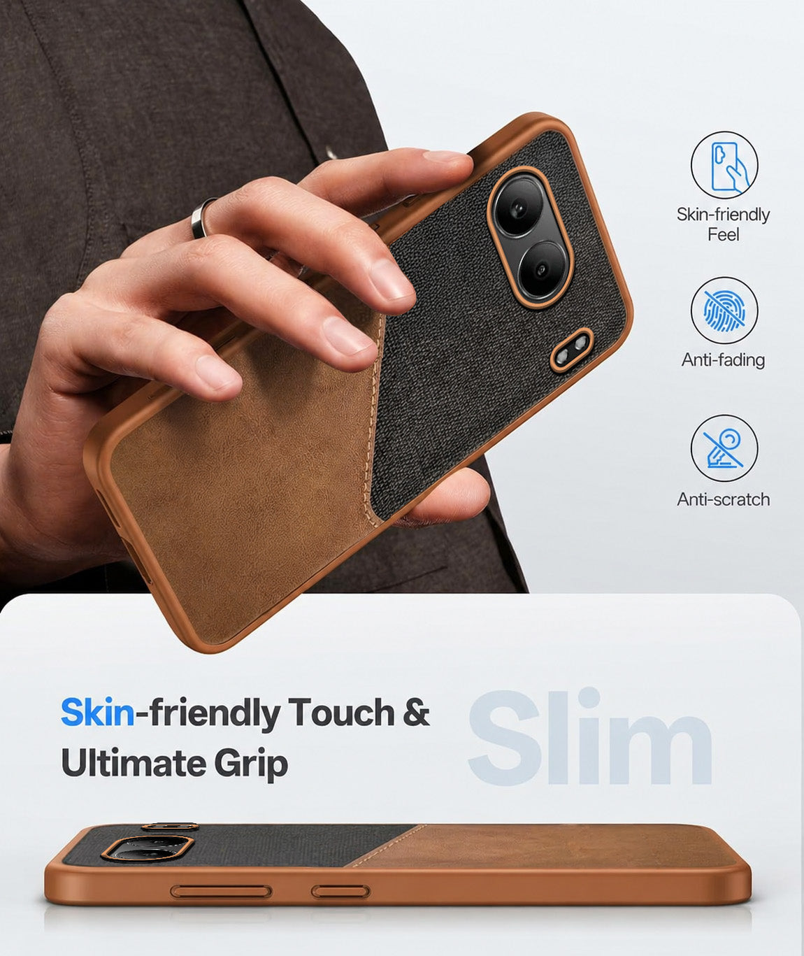 For Oneplus Nord 4 Back Cover Case (Dual PU Leather Stitch | Professional Minimalist | Soft and Flexible)