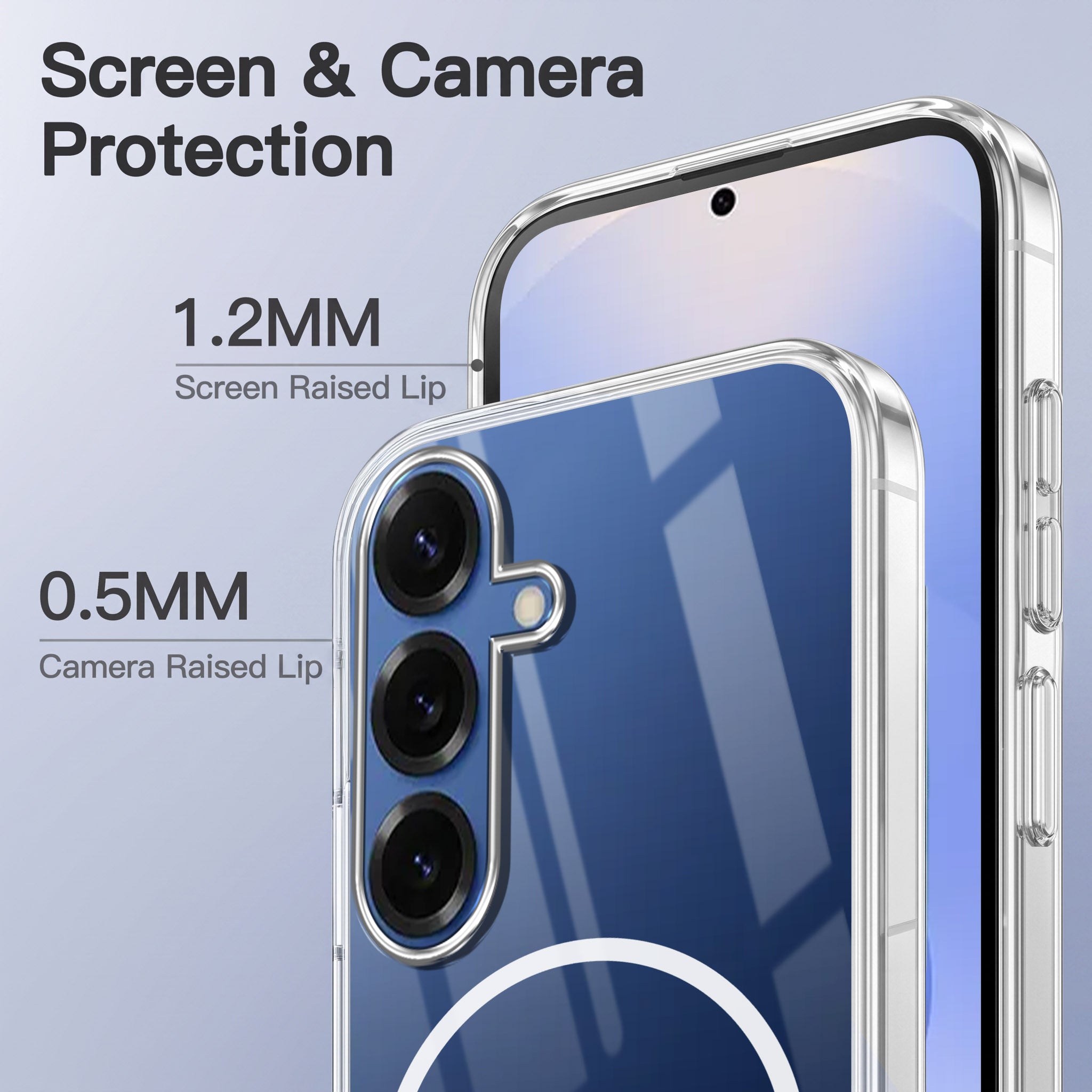 For Samsung Galaxy S25 Back Case Cover Crystal Anti Yellow (Unbreakable PC | MagSafe Wireless Charging Support |Camera Protection Bump)