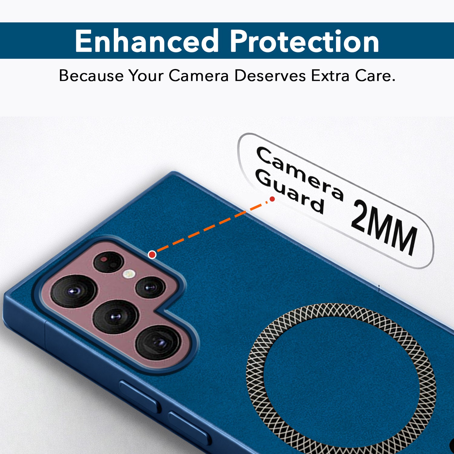 For Samsung Galaxy S22 Ultra 5G Back Cover Case Leather Finish (MagSafe Compatible Wireless Charging | Soft Touch | Camera Bump Protection)
