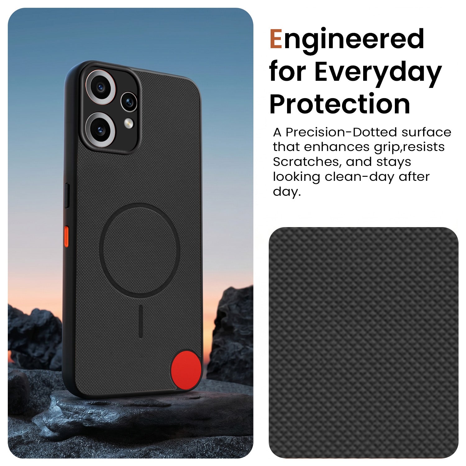 For Nothing CMF Phone 2 Pro Back Cover Case PU Leather (Texture Grip Design | Professional Minimalist | Camera Protection | Soft and Flexible)