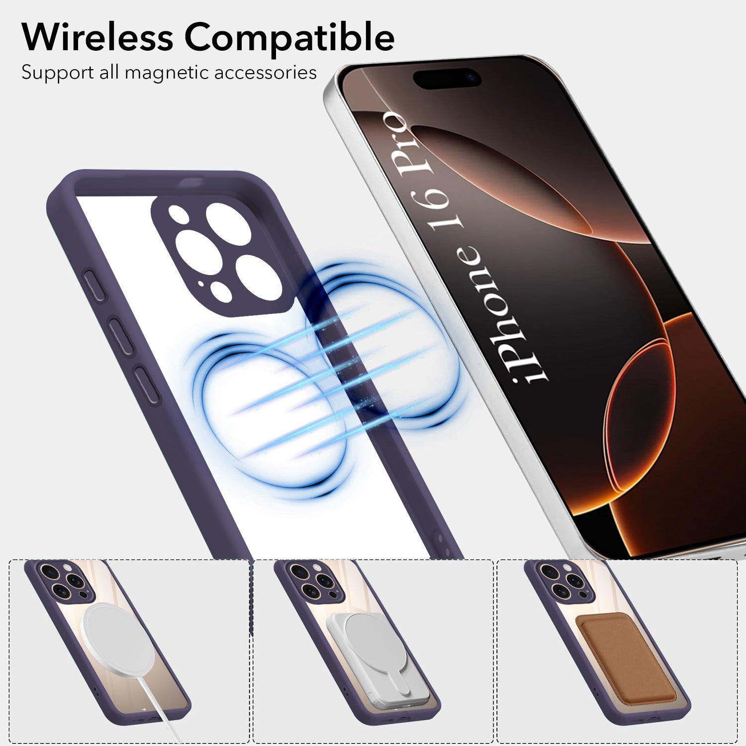 For Apple iPhone 16 Pro Ultra-Hybrid Back Cover Case(Lifetime Anti Yellow | Anti Scratch | Crystal Clear Shockproof)