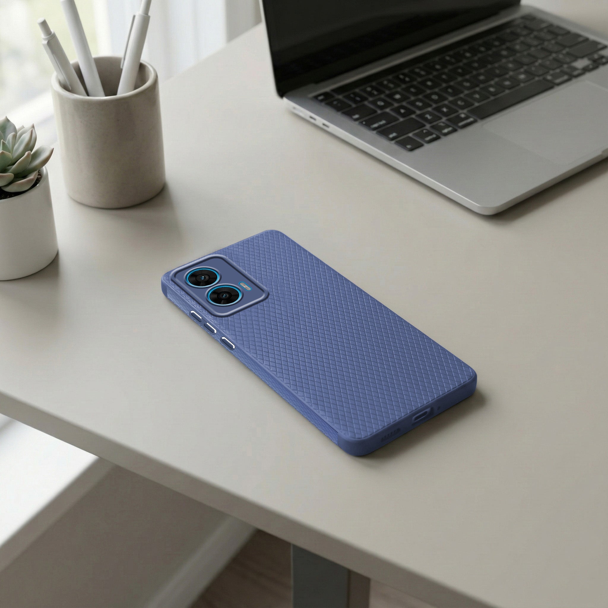 For Motorola Moto G96 Back Cover Case (Liquid Silicone | Side Grip | Camera Protection)