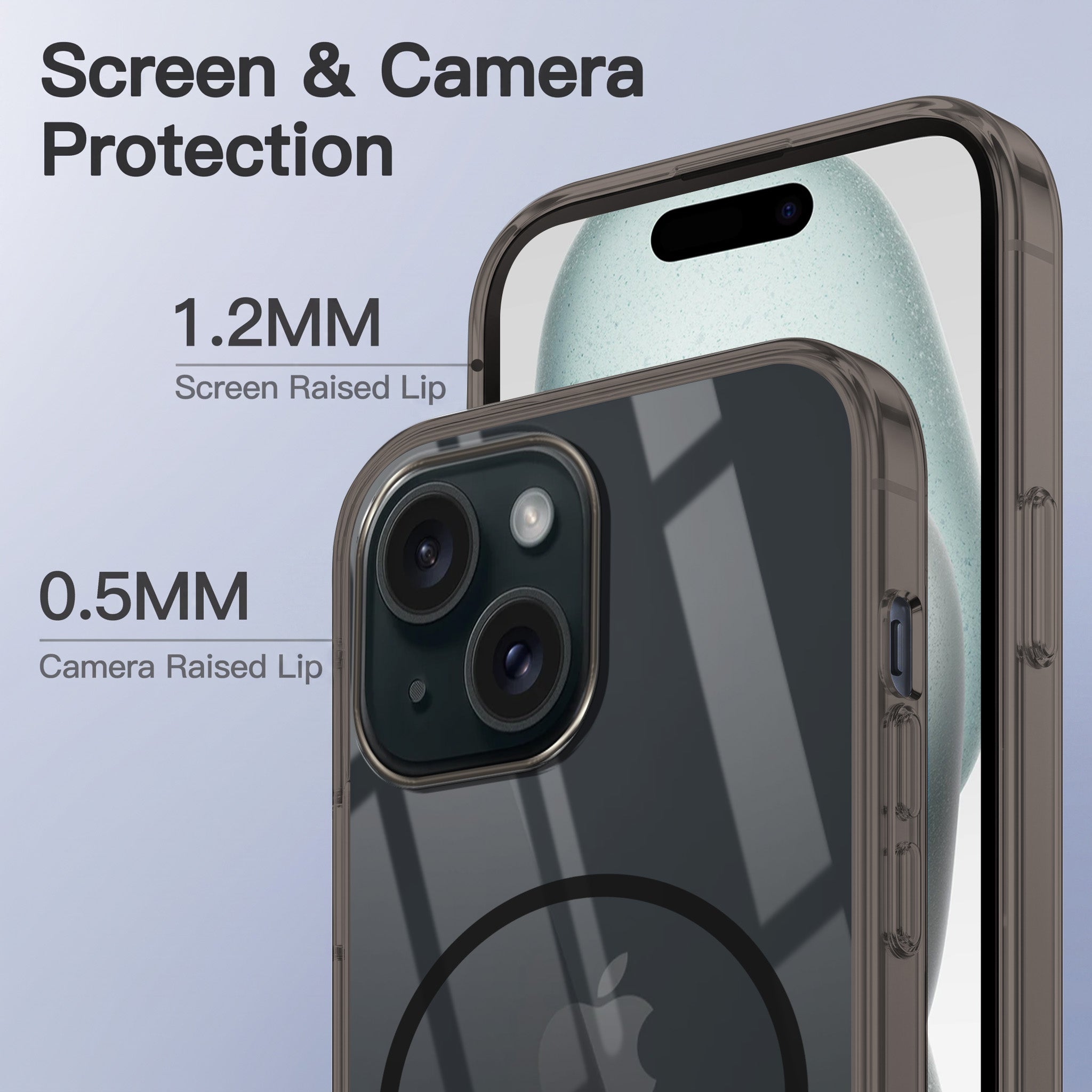 For Apple iPhone 15 Back Case Cover Crystal Anti Yellow (Unbreakable PC | MagSafe Wireless Charging Support |Camera Protection Bump)
