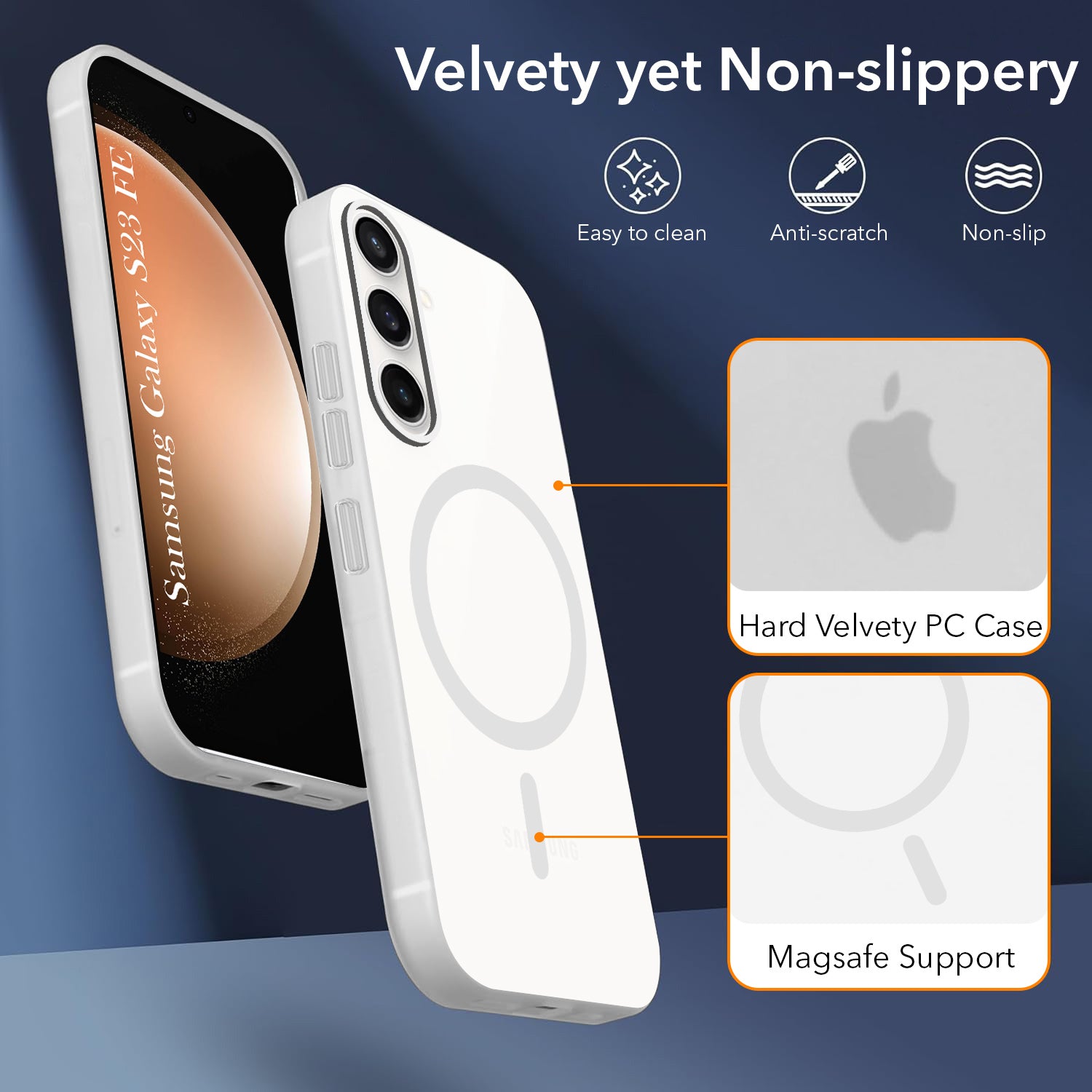 For Samsung Galaxy S23 FE 5G Back Cover Case (Frosted Matte Feel | MagSafe Compatible Wireless Charging | Polycarbonate Material)