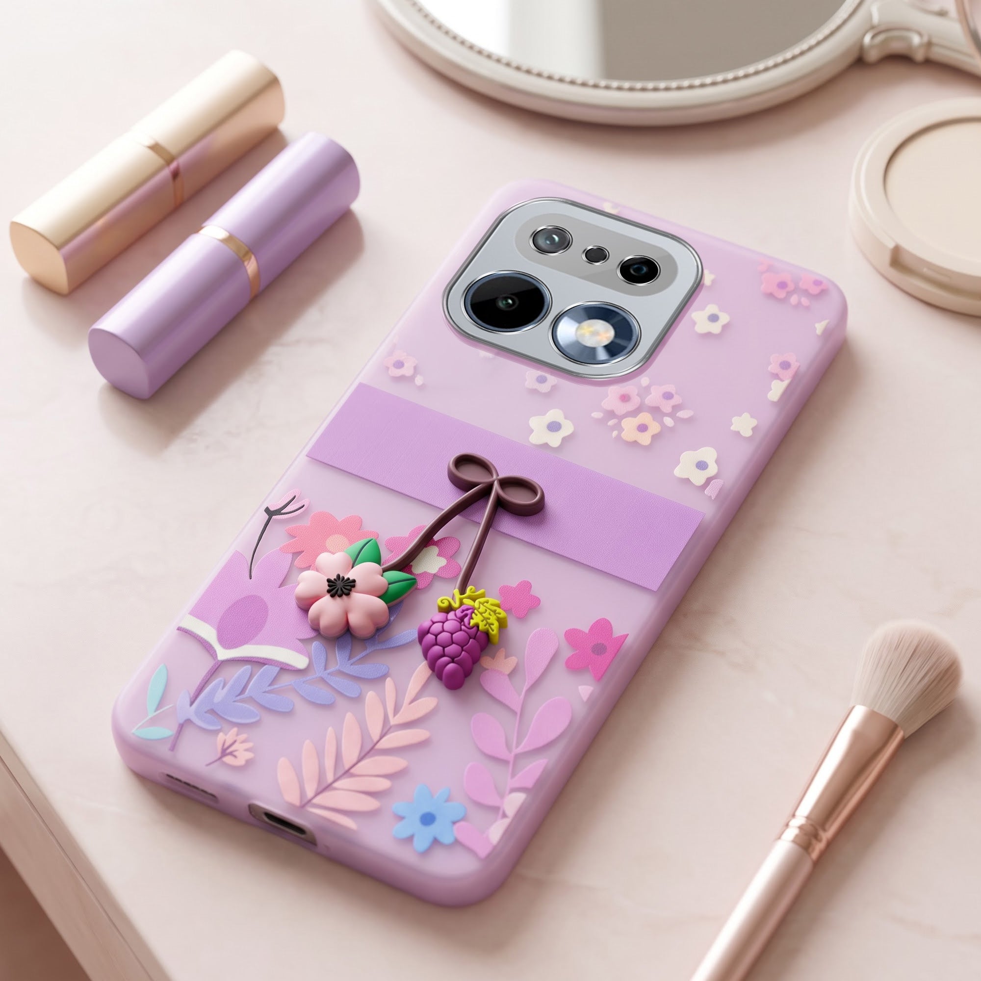 For Realme 16 Pro Back Cover Case (3D Cute Cartoons | Hard Back Side Soft | Matte Premium Finish | HD Printing)