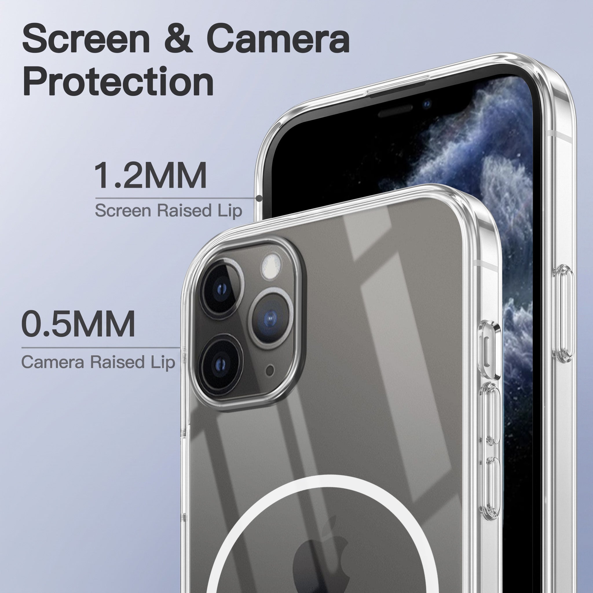 For Apple iPhone 11 Pro Back Case Cover Crystal Anti Yellow (Unbreakable PC | MagSafe Wireless Charging Support |Camera Protection Bump)