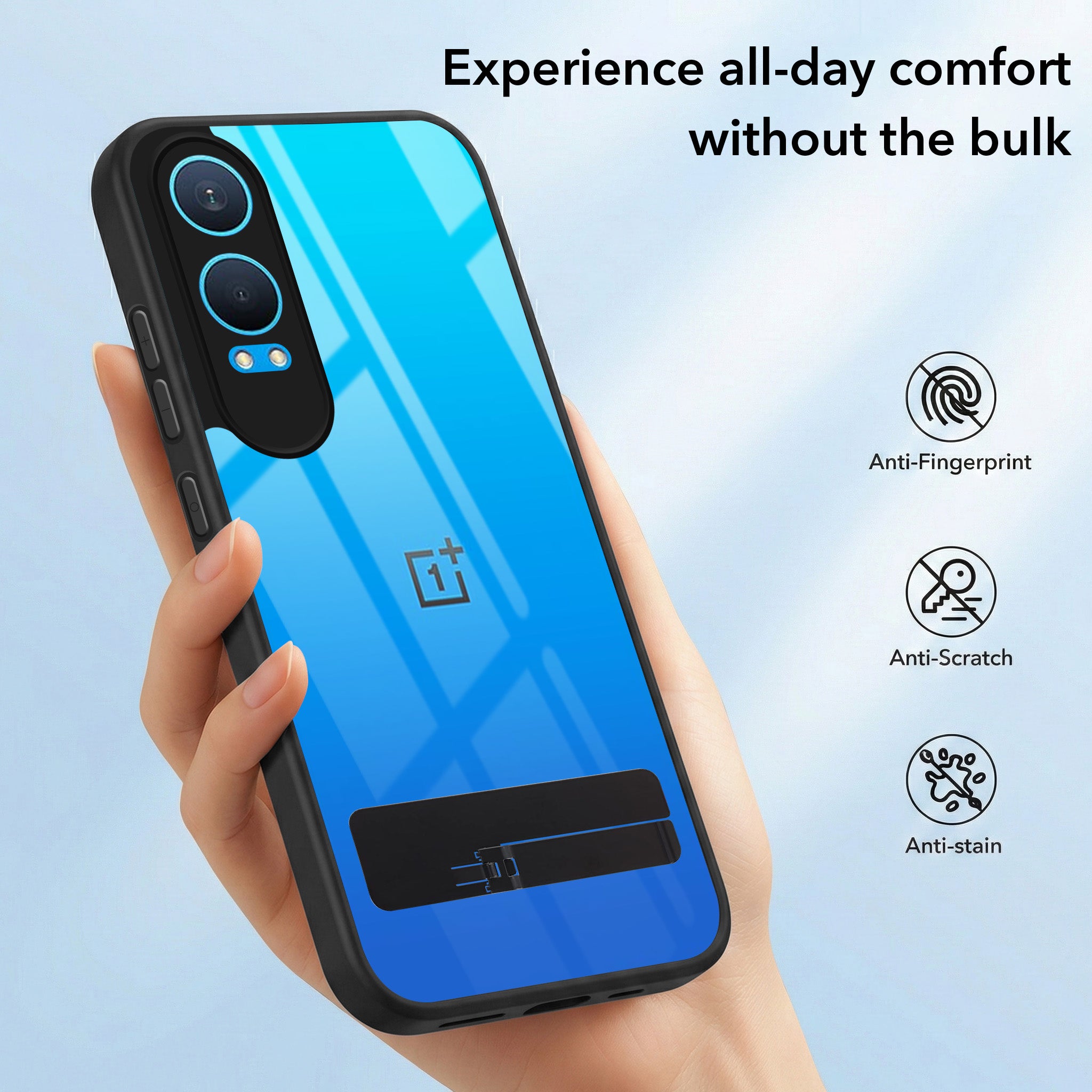 For OnePlus Nord CE 4 Lite Back Cover Case (Built-in Stand | Lifetime Anti Yellow | Kickstand Shockproof | Camera Protection | MagSafe Compatible)