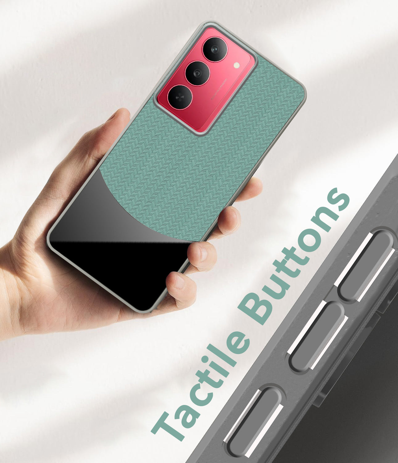 For Realme 14X Silicone Finish Back Cover Case (Premium Minimalist Professional Feel | Camera Protection Bump)