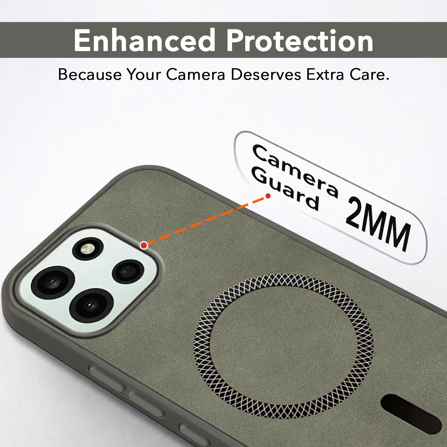 For OnePlus Nord 6 Back Cover Case Leather Finish (MagSafe Compatible Wireless Charging | Soft Touch | Camera Bump Protection)