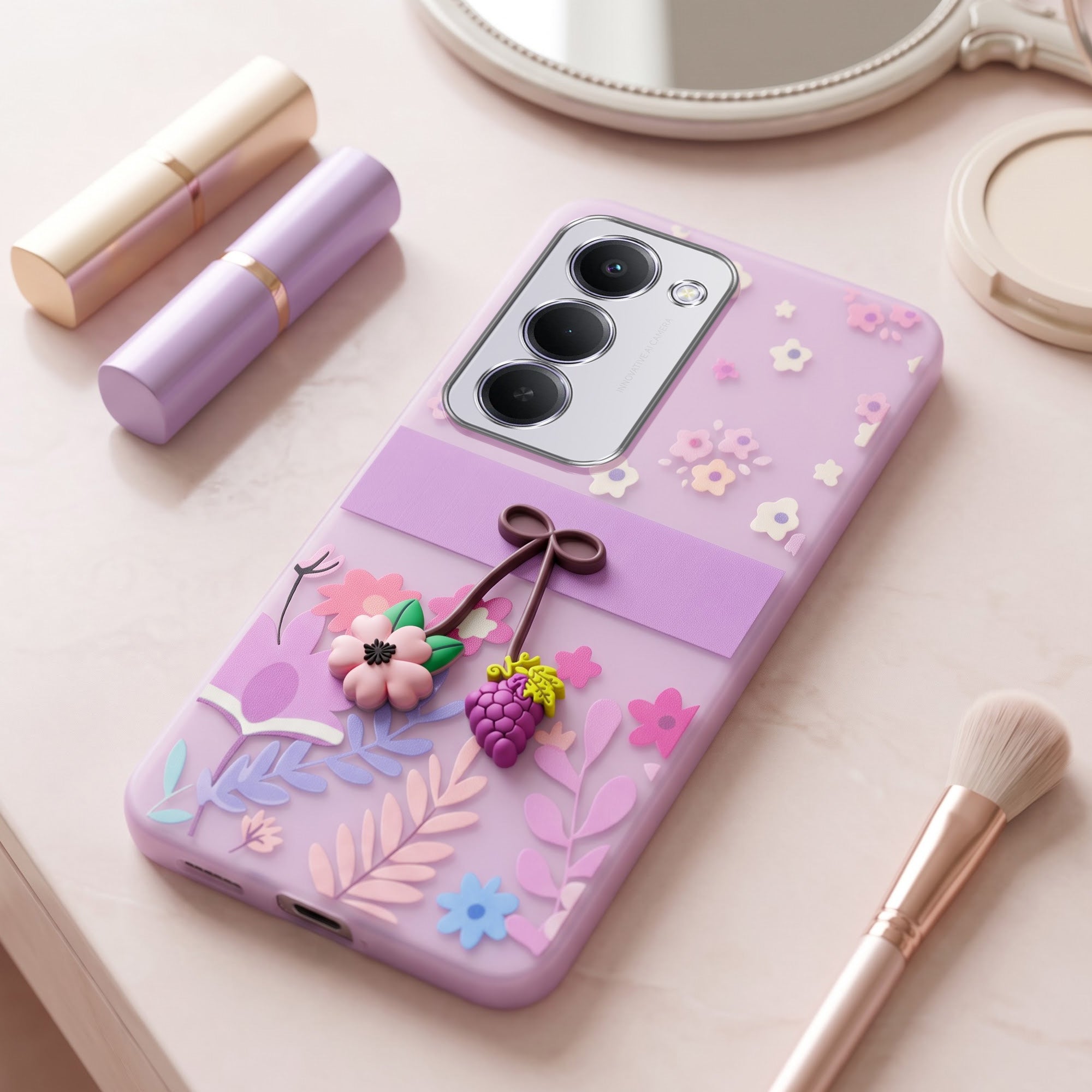 For Redmi 15 Back Cover Case (3D Cute Cartoons | Hard Back Side Soft | Matte Premium Finish | HD Printing)