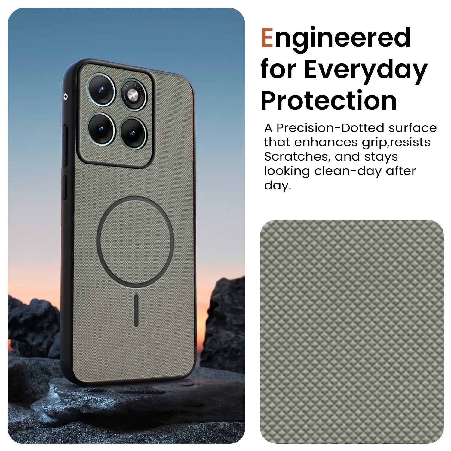 For Motorola Moto Edge 70 Fusion Back Cover Case PU Leather (Texture Grip Design | Professional Minimalist | Camera Protection | Soft and Flexible)