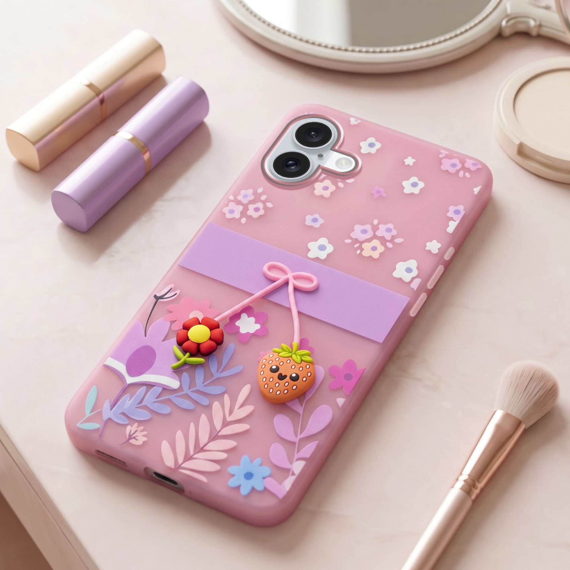 For Apple iPhone 16 Plus Back Cover Case (3D Cute Cartoons | Hard Back Side Soft | Matte Premium Finish | HD Printing)