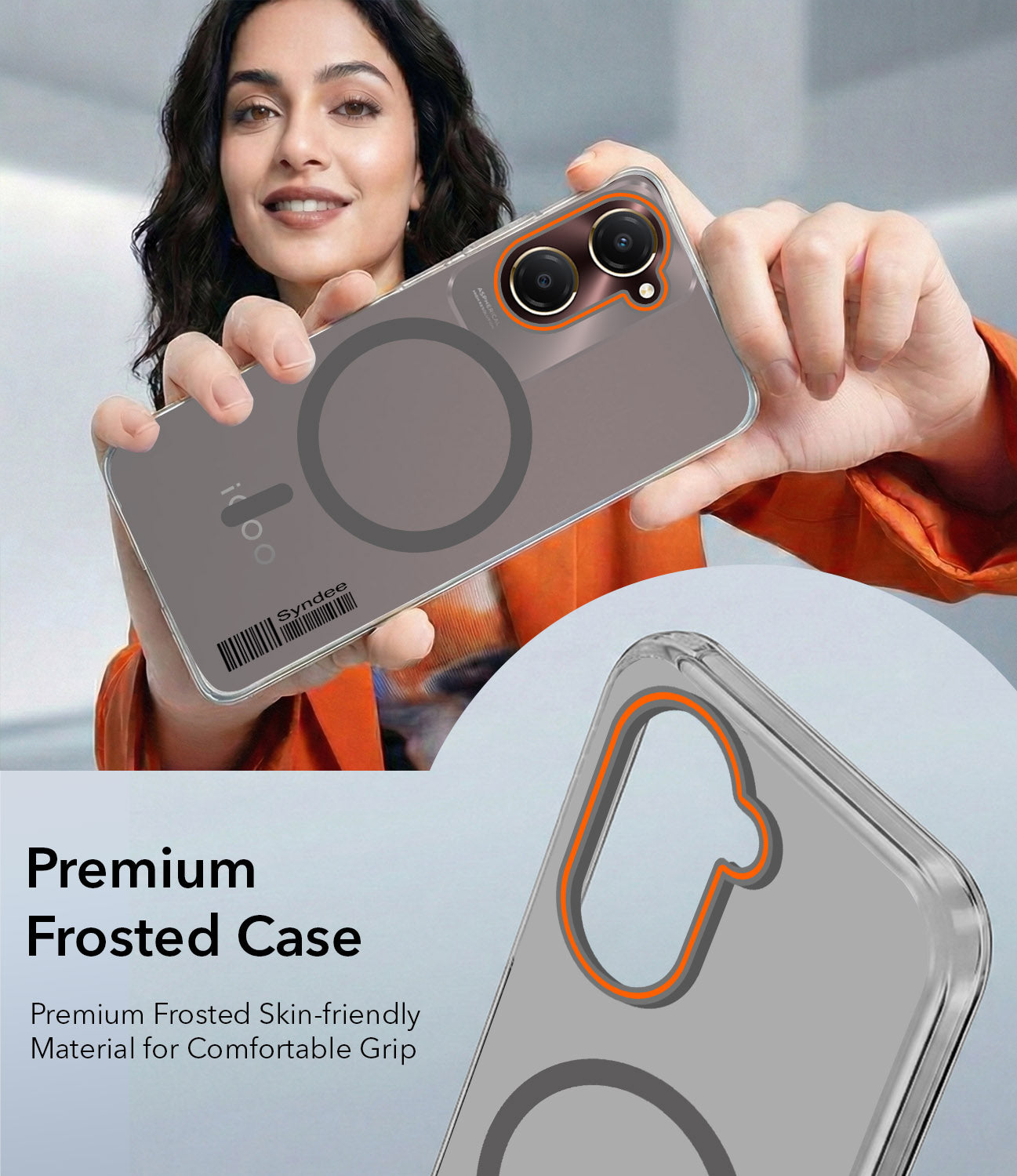 For Vivo iQOO Z9 Lite Back Cover Case (Soft Touch | Camera Bump Protection | MagSafe Compatible | Matte Finish)