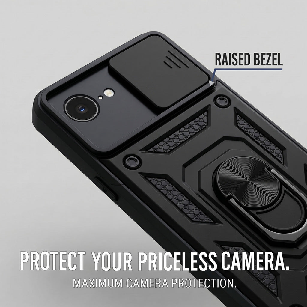 For iPhone 16e | iPhone 17e Back Cover Case (Hybrid Dual Armor Polycarbonate)