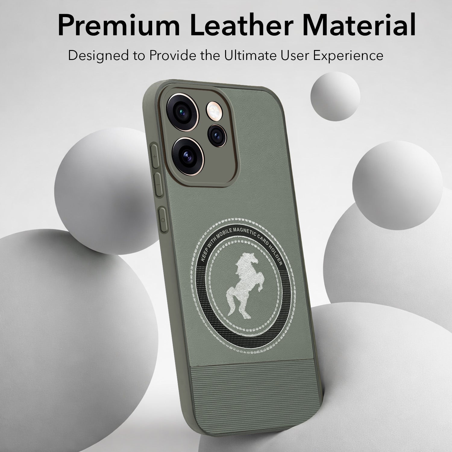 For Vivo Y31 5G Back Cover Case PU Leather Finish (Professional Minimalist Texture | MagSafe Compatile | Camera Protection | Sleek Sober Formal)