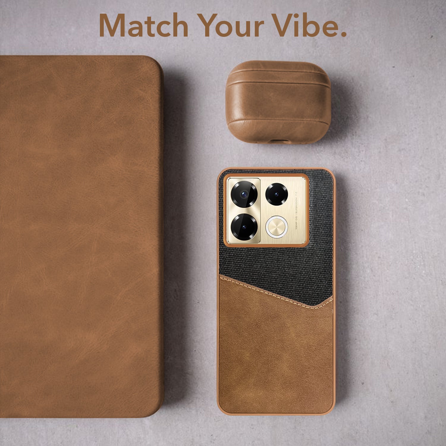 For Infinix Note 40 Pro 5G | Infinix Note 40 Pro Plus Back Cover Case (Dual PU Leather Stitch | Professional Minimalist | Soft and Flexible)