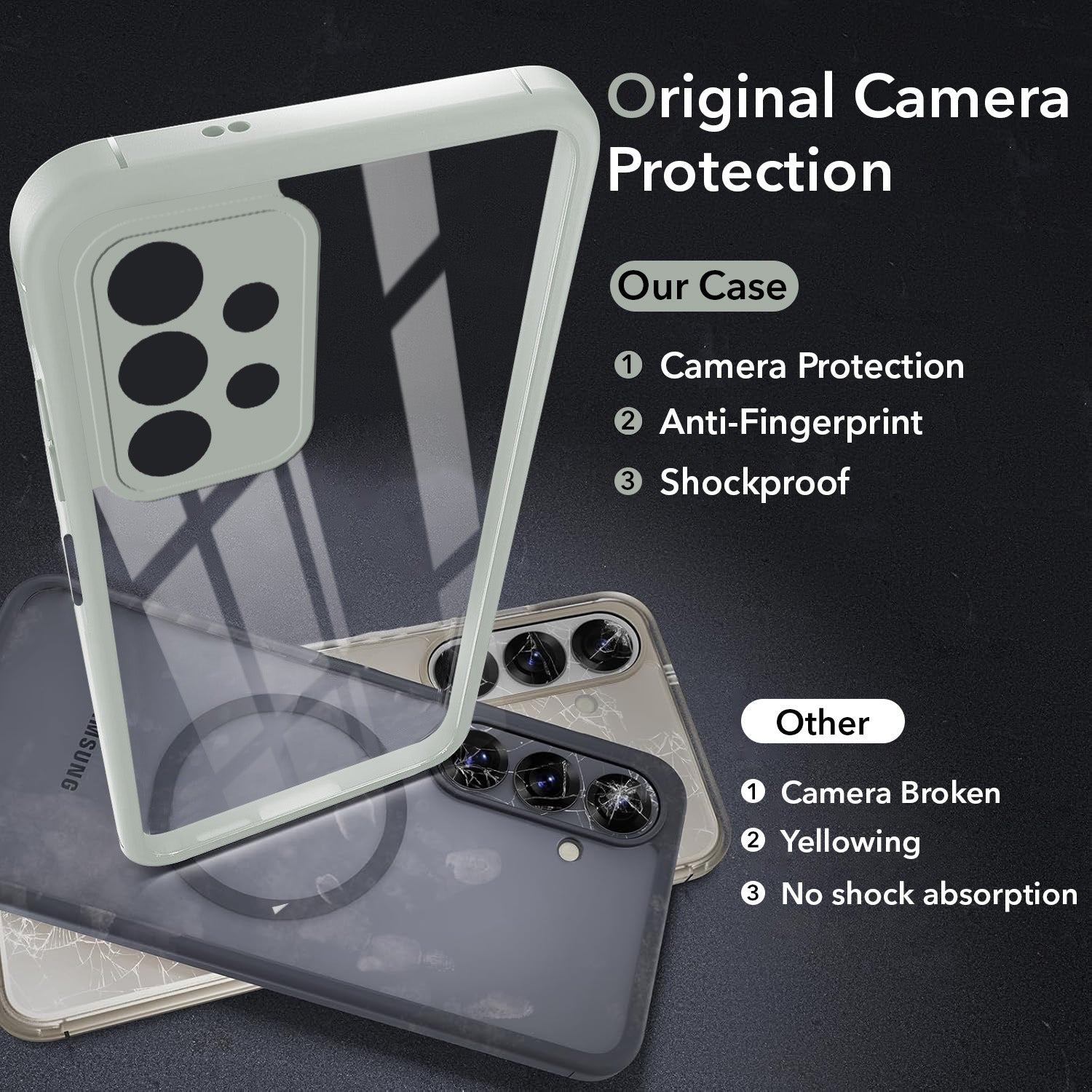 For Samsung Galaxy A13 4G Back Cover Case Ultra-Hybrid (Lifetime Anti Yellow | Anti Scratch | Crystal Clear Shockproof)