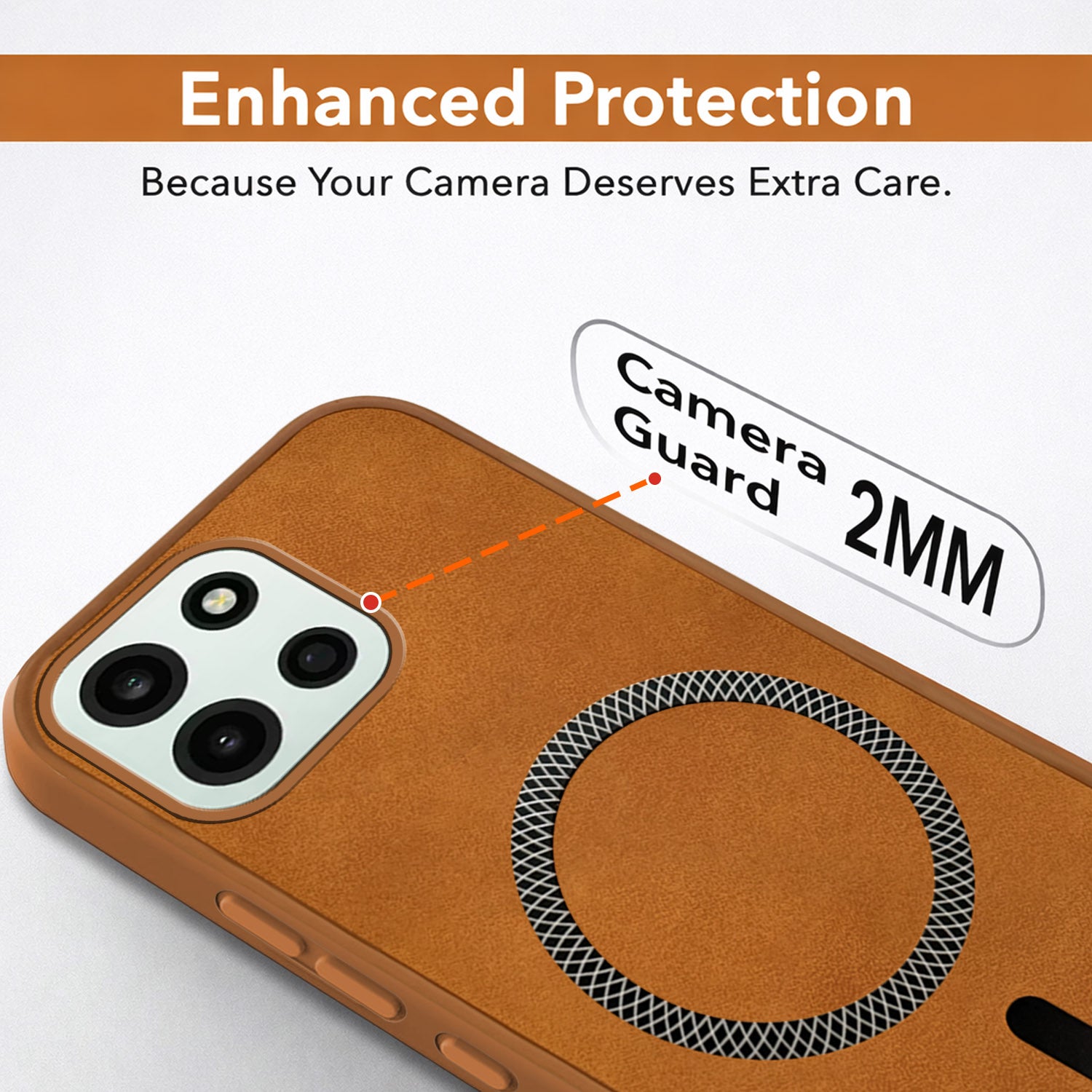For OnePlus Nord 6 Back Cover Case Leather Finish (MagSafe Compatible Wireless Charging | Soft Touch | Camera Bump Protection)