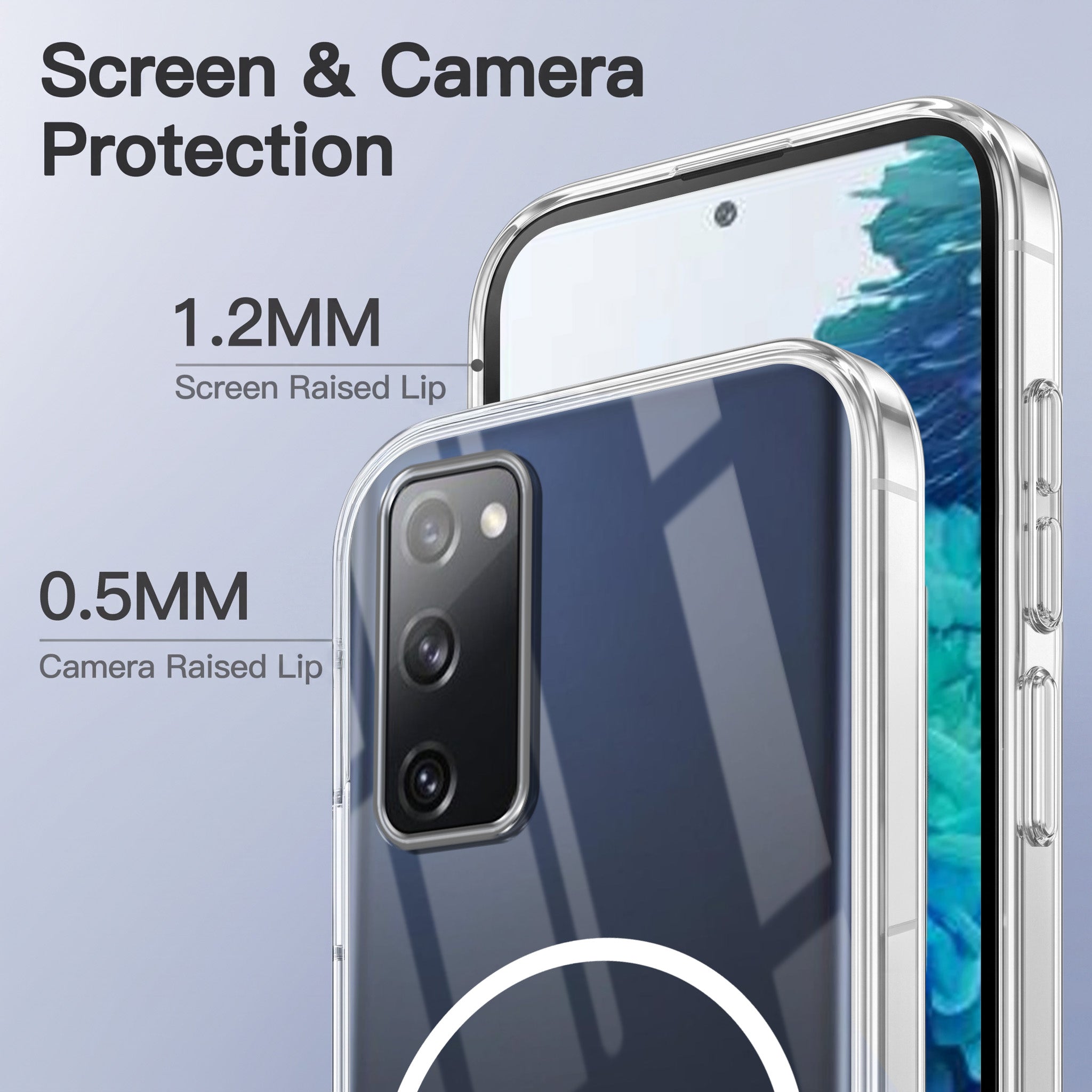 For Samsung Galaxy S20 FE 4G | S20 FE 5G Back Case Cover Crystal Anti Yellow (Unbreakable PC | MagSafe Wireless Charging Support |Camera Protection Bump)