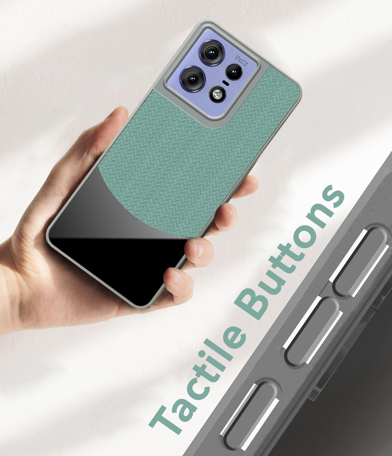 For Motorola Moto Edge 50 Pro Back Cover Case (Elegant PU Leather Finish | Premium Minimalist Professional | Camera Protection Bump)