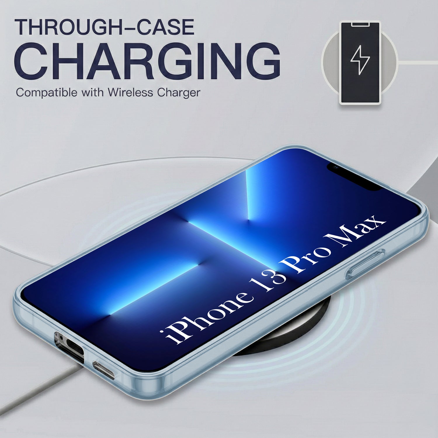 For Apple iPhone 13 Pro Max Back Cover Case Silicone (Slim Paper Thin | Camera Protection Bump | Minimalist Professional | Soft Flexible)