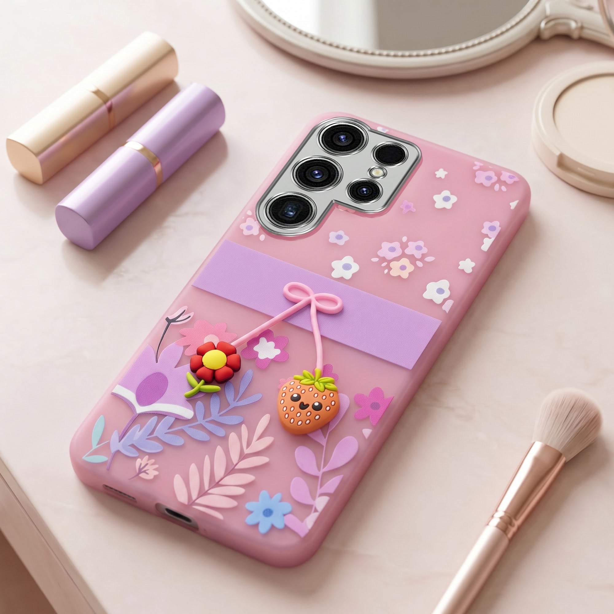 For Samsung Galaxy S23 Ultra Back Cover Case (3D Cute Cartoons | Hard Back Side Soft | Matte Premium Finish | HD Printing)