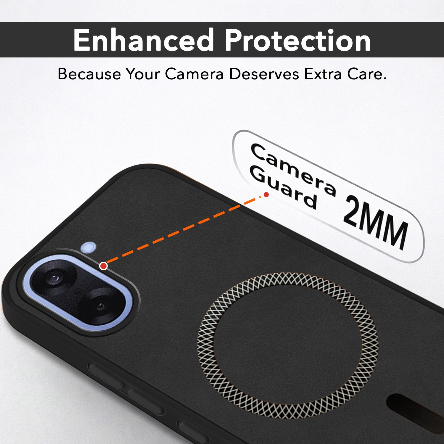 For Oneplus Nord CE 5 Back Cover Case Leather Finish (MagSafe Compatible Wireless Charging | Soft Touch | Camera Bump Protection)