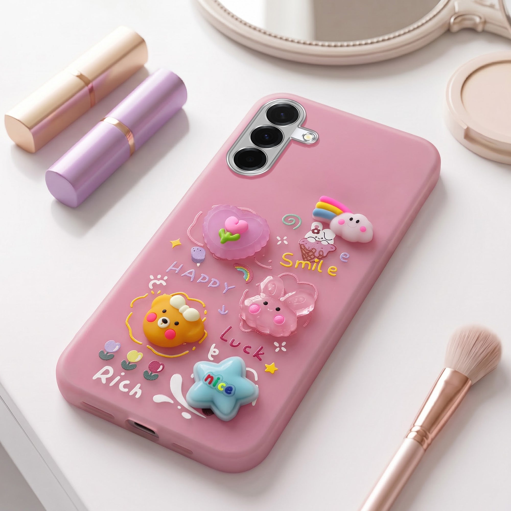 For Samsung Galaxy A36 5G Back Cover Case (3D Cute Cartoons | Hard Back Side Soft | Matte Premium Finish | HD Printing)