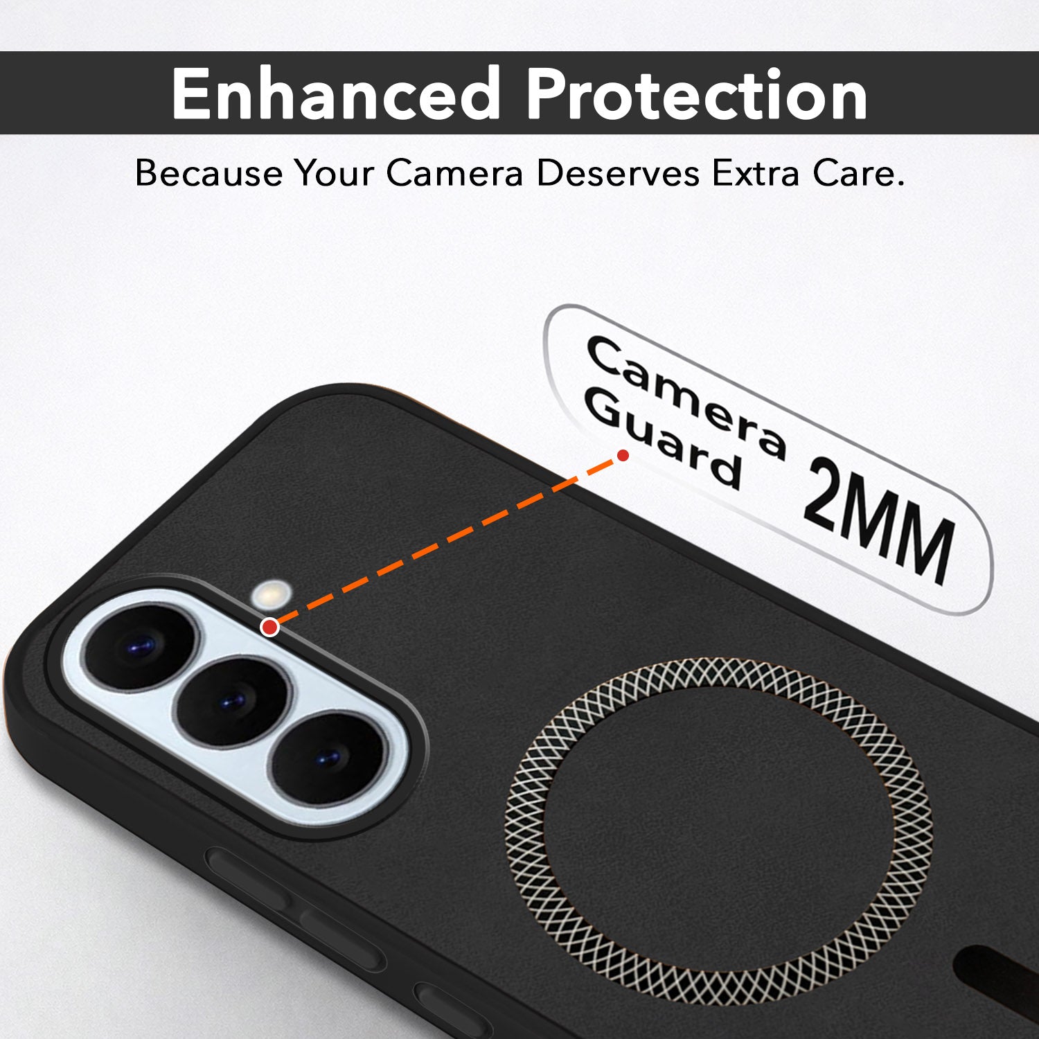 For Samsung Galaxy S26 5G Back Cover Case Leather Finish (MagSafe Compatible Wireless Charging | Soft Touch | Camera Bump Protection)