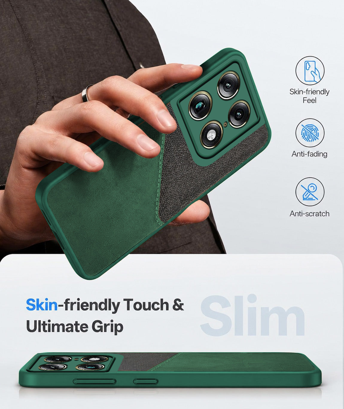 For Motorola Moto Signature 5G Back Cover Case (Dual PU Leather Stitch | Professional Minimalist | Soft and Flexible)