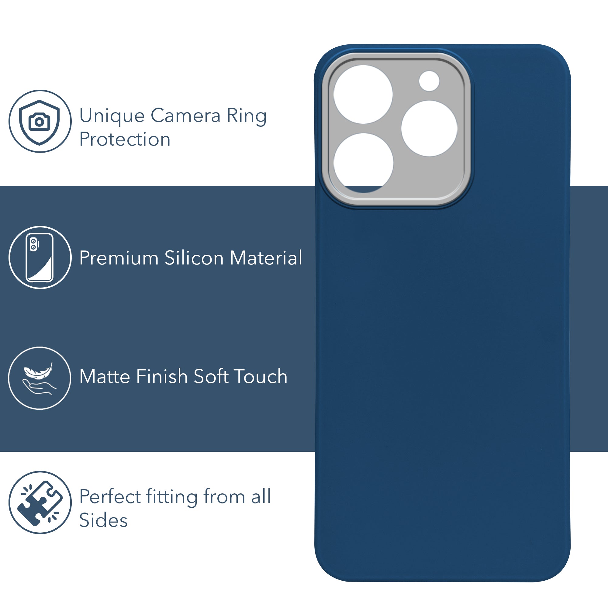 For Realme 15T | Realme Narzo 90 Back Cover Case (Dual Color Matte Finish | Full Camera Protection | Sleek and Professional)