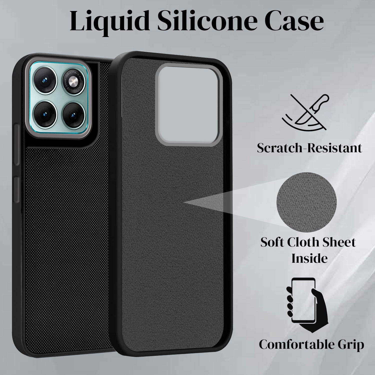 For Motorola Moto Edge 70 Fusion Back Cover Case Rubberised (Textured Grip Design | Micro-Fiber Cloth Inside | Slim and Light Weight | Soft Touch and Feel)