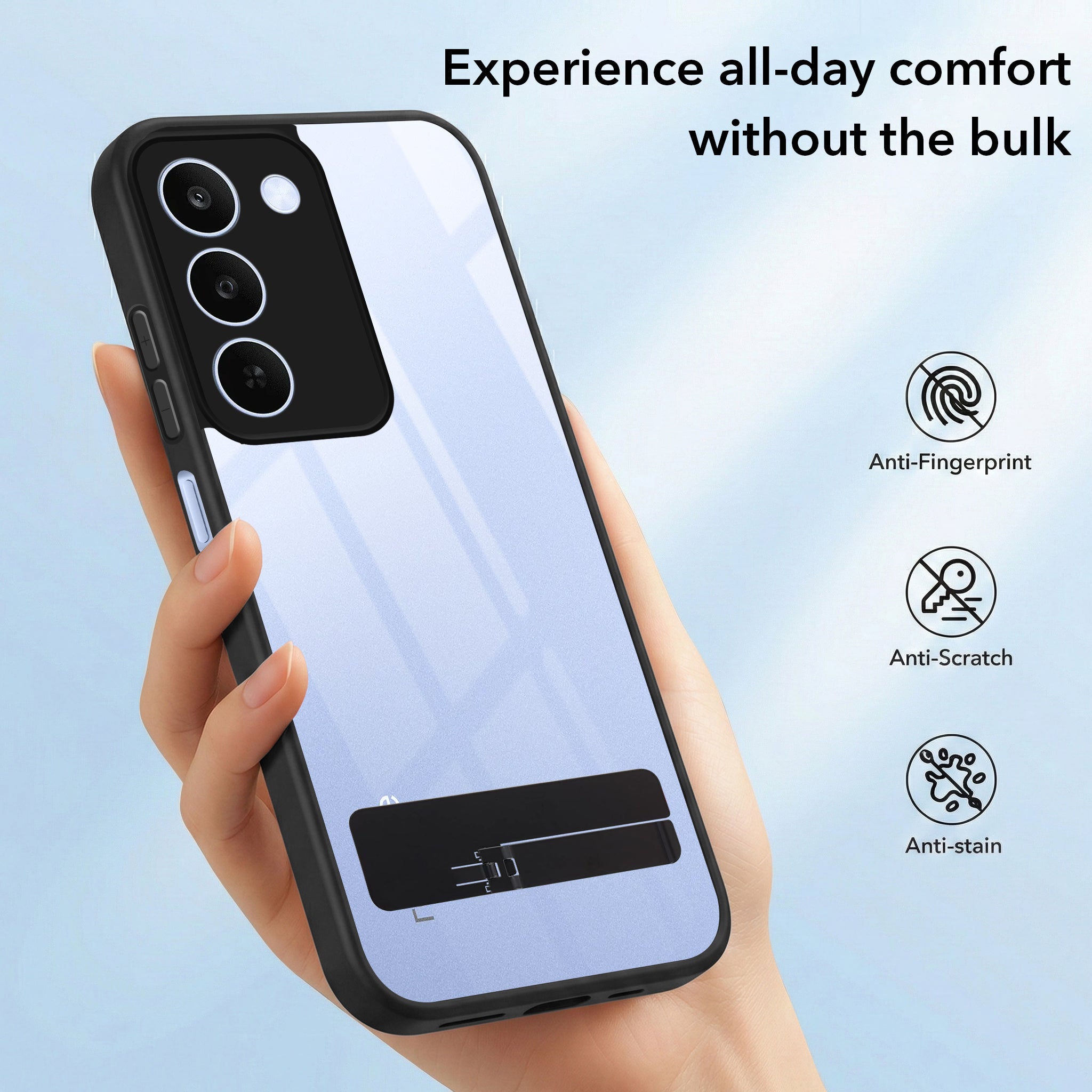 For Realme C83 5G Back Cover Case (Built-in Stand | Lifetime Anti Yellow | Kickstand Shockproof | Camera Protection | MagSafe Compatible)