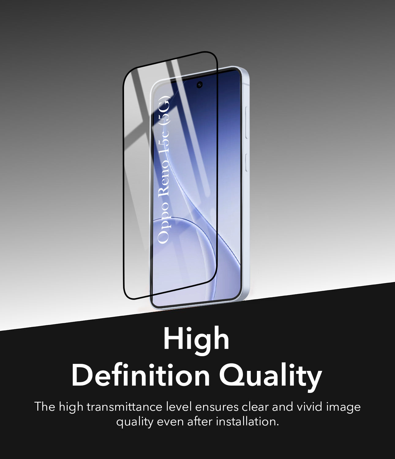 Tempered Glass For Oppo Reno 15c Military-Grade Gorilla Tempered Glass Screen Protector With Installation Kit | Shatterproof, Full Coverage, HD Clear, Scratch Resistant (Pack of 1)