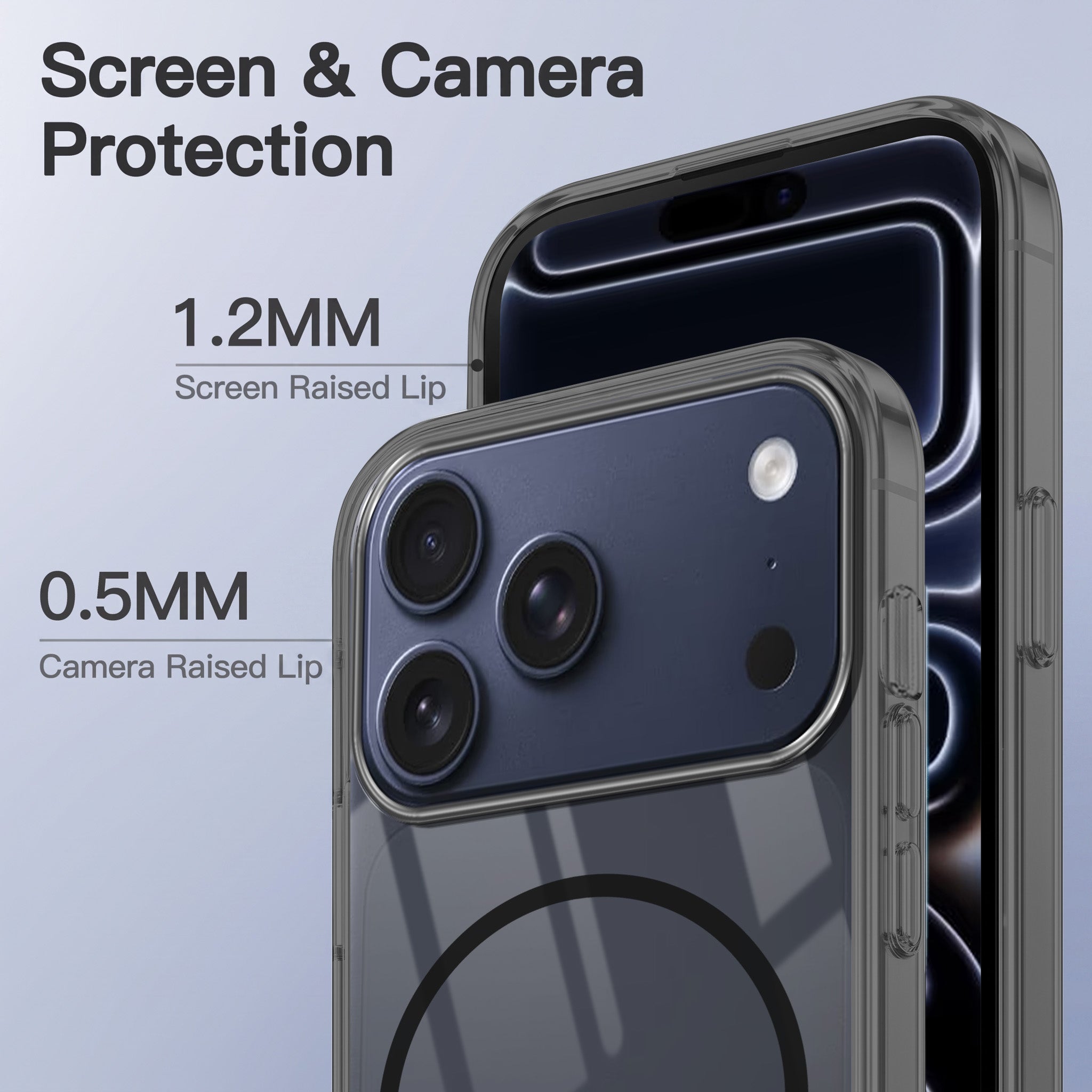 For Apple iPhone 17 Pro Back Case Cover Crystal Anti Yellow (Unbreakable PC | MagSafe Wireless Charging Support |Camera Protection Bump)