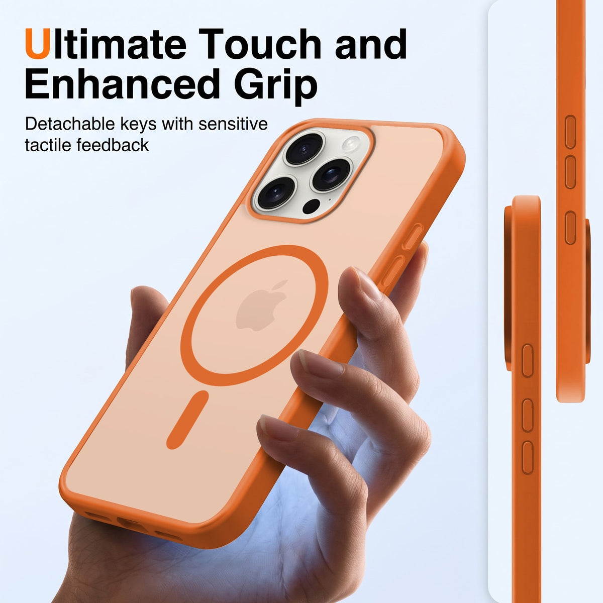For Apple iPhone 15 Pro Max Matte Finish Back Case Cover (MagSafe Compatible | Translucent Soft Touch | Slim and Unbreakable)