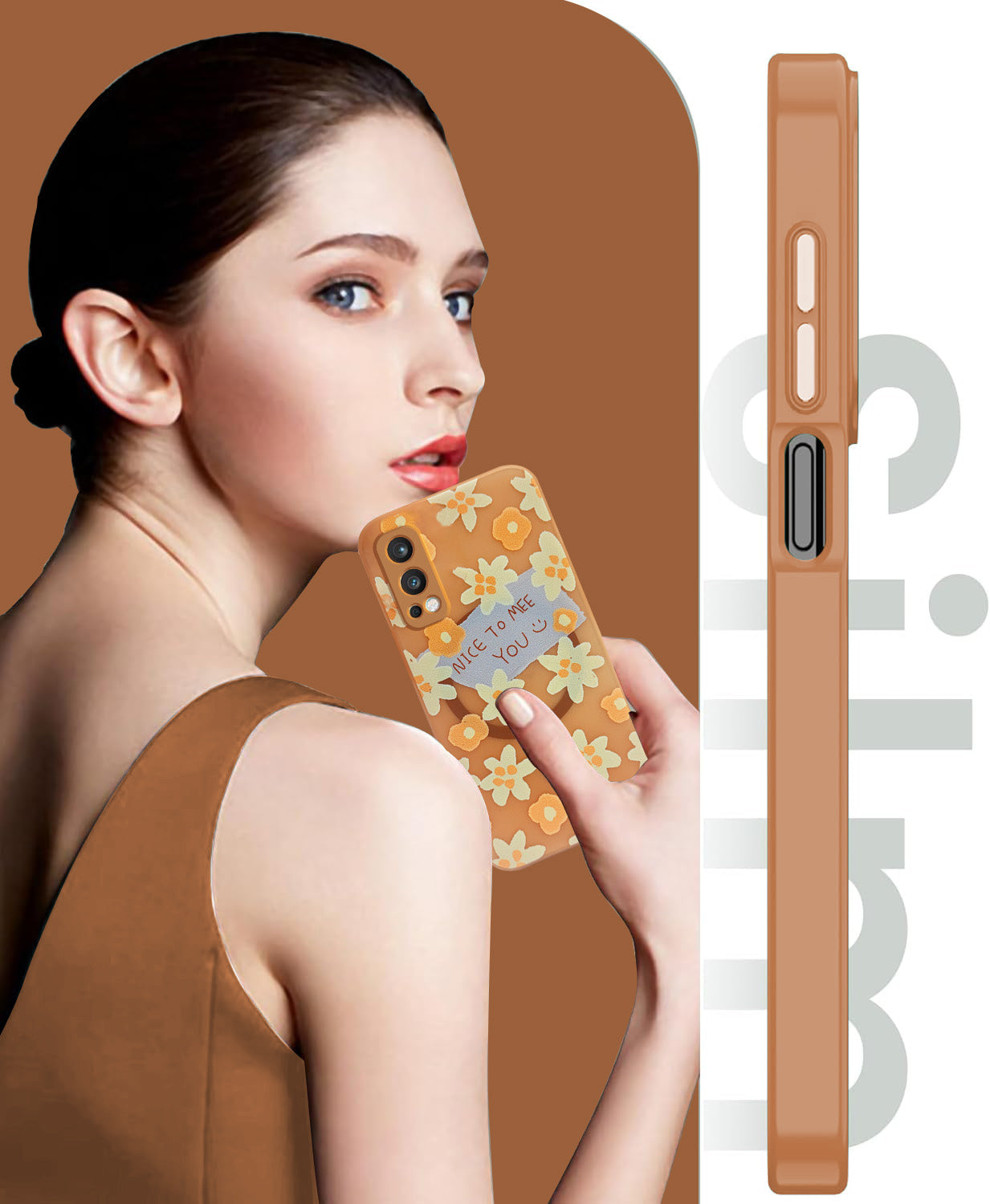 For OnePlus Nord 2 Back Cover Case (Cute Floral Design | Flower Print for Girls | MagSafe Compatible Wireless Charging)