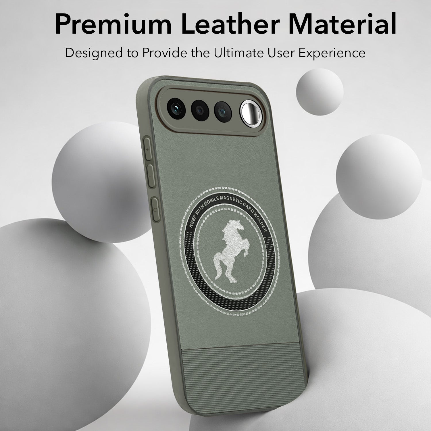 For Realme 16 Back Cover Case PU Leather Finish (Professional Minimalist Texture | MagSafe Compatile | Camera Protection | Sleek Sober Formal)