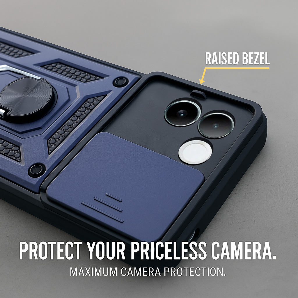 For Vivo iQOO Z7 Pro Back Cover Case (Hybrid Dual Armor Polycarbonate)
